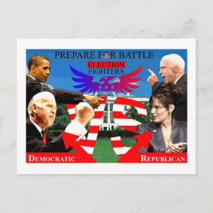 Postal ¡Luchadores electorales!