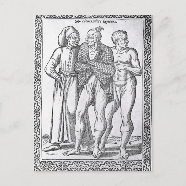 Postal Luchadores turcos (Anverso)