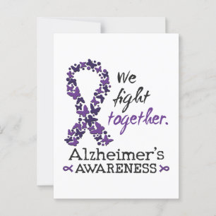 Postal Luchamos juntos - Conciencia sobre el Alzheimer