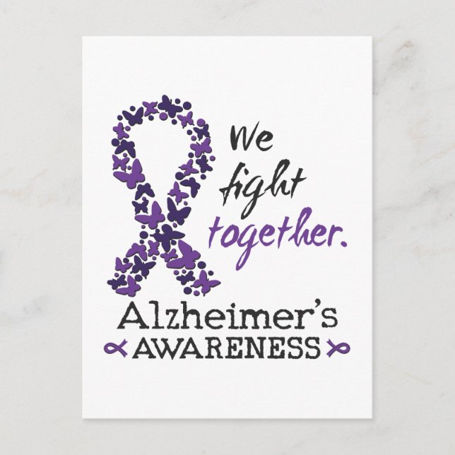 Postal Luchamos juntos - Conciencia sobre el Alzheimer (Anverso)