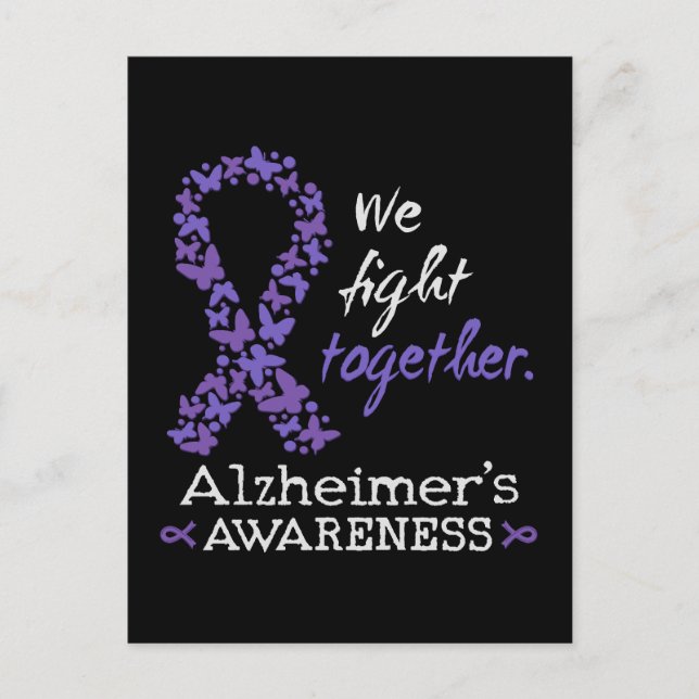 Postal Luchamos juntos - Conciencia sobre el Alzheimer (Anverso)