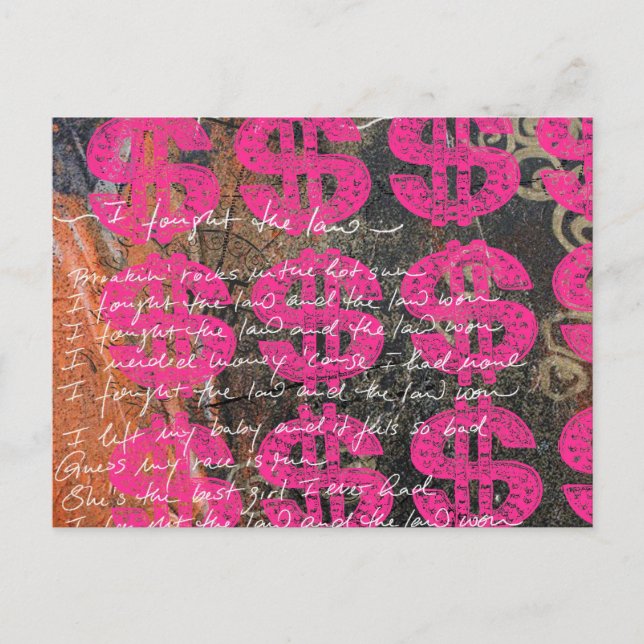 Postal Luché Contra La Ley (Anverso)