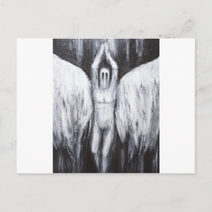 Postal Lucifer la estrella de la mañana descendiendo al a