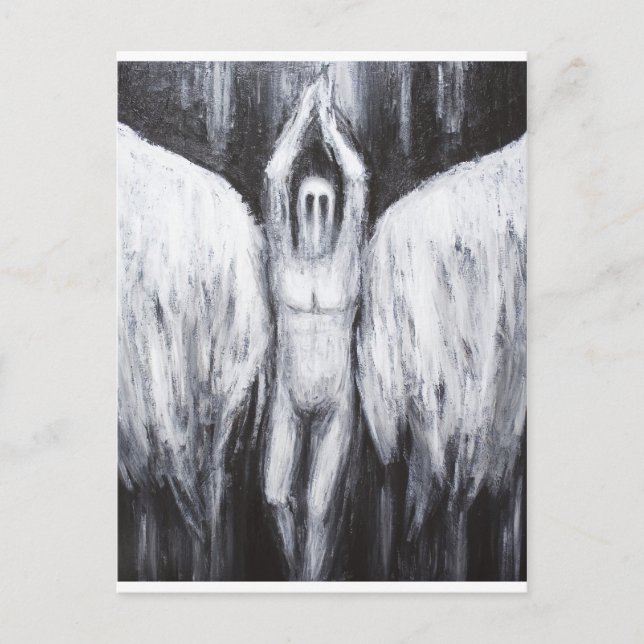 Postal Lucifer la estrella de la mañana descendiendo al a (Anverso)