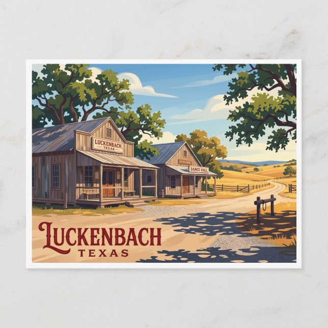 Postal Luckenbach Texas (Anverso)