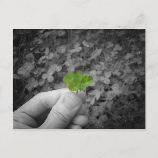 Postal Lucky 6 (versión de color selectivo) (Anverso)