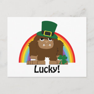 Postal Lucky Bigfoot Leprechaun