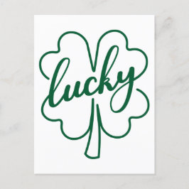 Postal Lucky Clover Shamrock Leaf St. Patrick's Day Gift