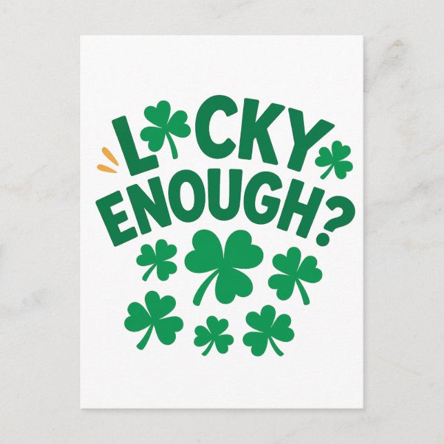 Postal Lucky Enough? Fun St. Patrick's Day (Anverso)