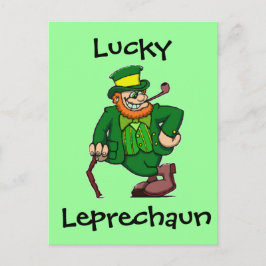 Postal Lucky Happy Irish Leprechaun