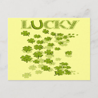 Postal Lucky HorseShoe Shamrock