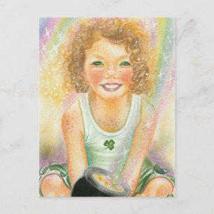 Postal Lucky Irish Leprachaun Postcard
