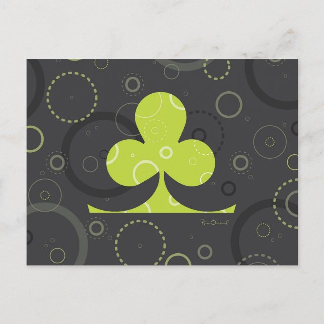 Postal Lucky Irish Shamrock Postcard (Anverso)