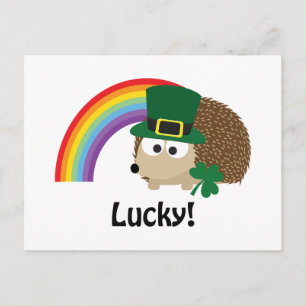 Postal Lucky Leprechaun Hedgehog