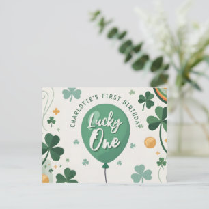 Postal Lucky One cumpleaños St Patricks Day Trébol