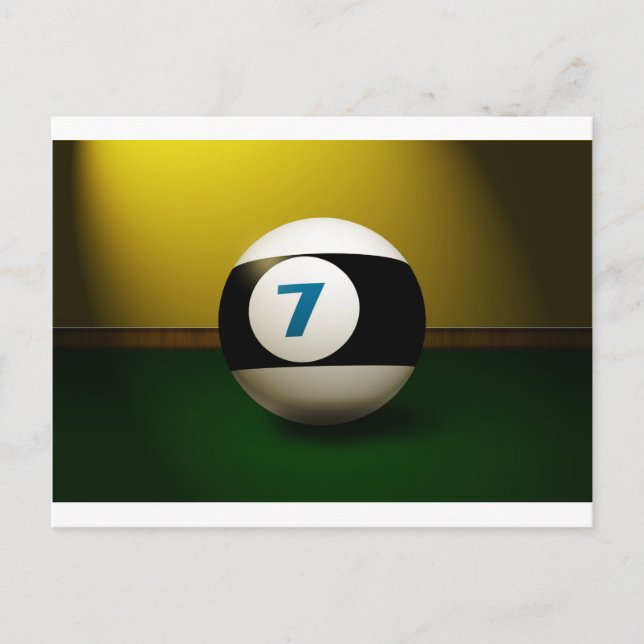Postal Lucky Seven Billiard Ball (Anverso)