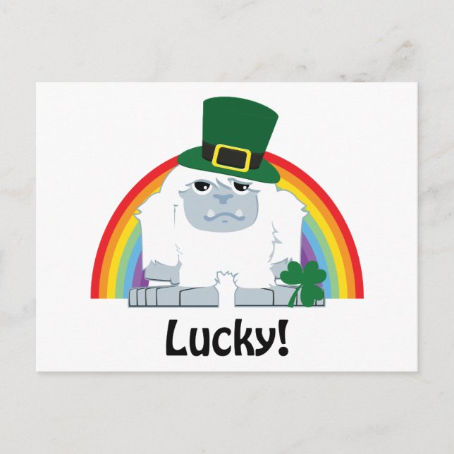 Postal Lucky Yeti Leprechaun (Anverso)