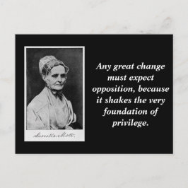 Postal Lucretia Mott Cita Abolición Líder de Sufragio