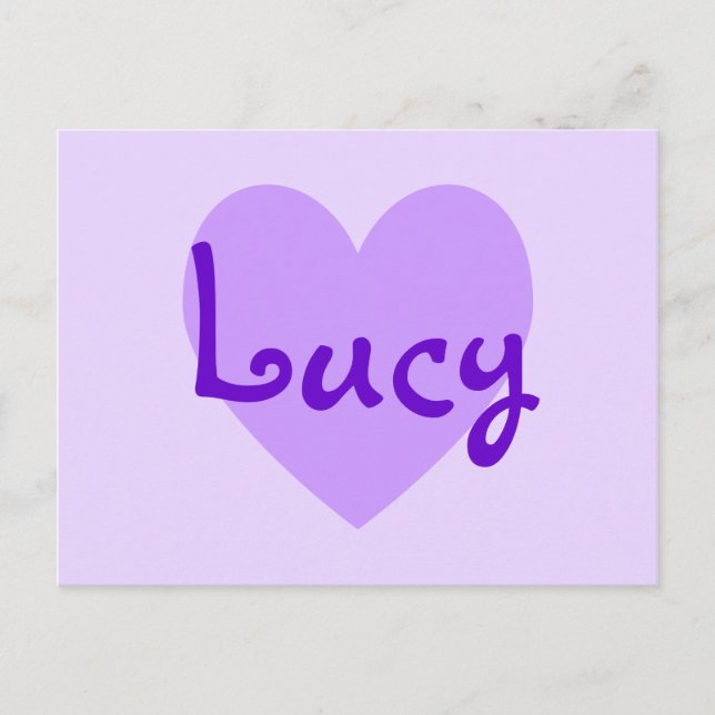 Postal Lucy en morado (Anverso)
