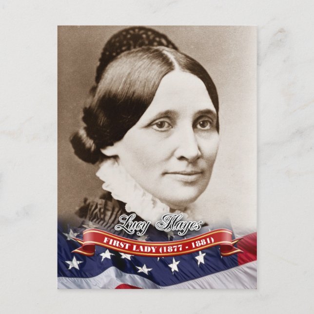 Postal Lucy Hayes, Primera Dama de los Estados Unidos (Anverso)