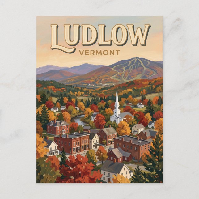 Postal Ludlow Vermont (Anverso)