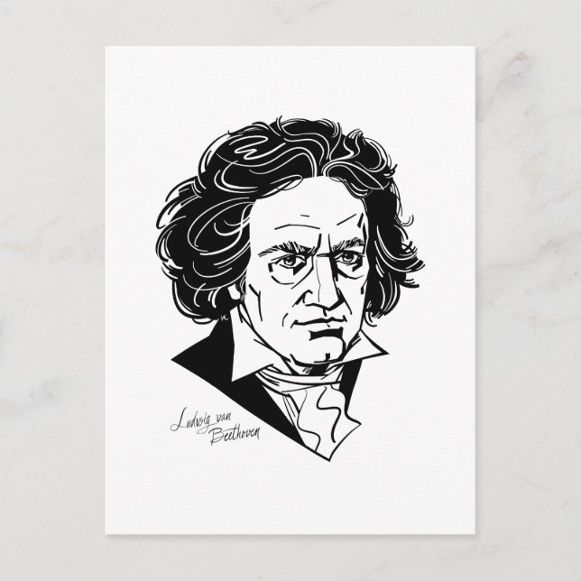 Postal Ludwig van Beethoven (Anverso)