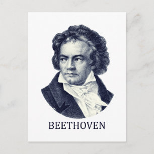 Postal Ludwig van Beethoven, azul