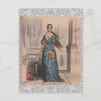 Postal Lugar de disfraces de mujeres nobles de moda de Fr
