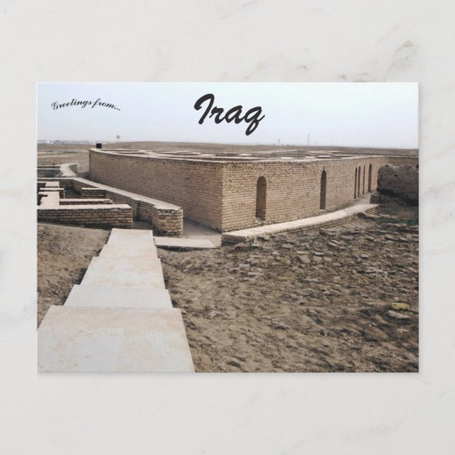 Postal Lugar de nacimiento de Abraham Nasiriyah Iraq (Anverso)