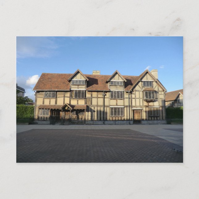 Postal Lugar de nacimiento de Shakespeare en Stratford Up (Anverso)