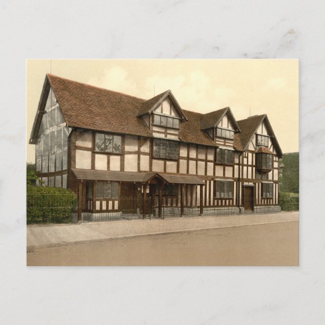 Postal Lugar de nacimiento de Shakespeare, Stratford-upon (Anverso)