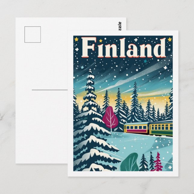Postal Lugar de viaje famoso de Finlandia (Anverso / Reverso)