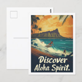 Postal Lugar de viaje famoso de Hawái
