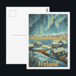 Postal Lugar de viaje famoso de Islandia Vintage<br><div class="desc">Lugar de viaje famoso de Islandia Vintage</div>