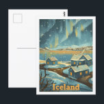 Postal Lugar de viaje famoso de Islandia Vintage<br><div class="desc">Lugar de viaje famoso de Islandia Vintage</div>