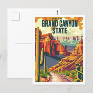Postal Lugar de viaje famoso del Gran Cañón de Arizona