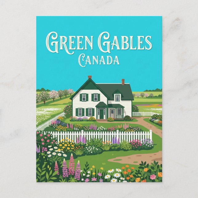 Postal Lugar patrimonial de Green Gables Canadá (Anverso)