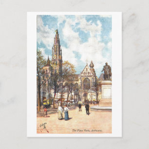 Postal Lugar Vintage Verte, Amberes, Bélgica