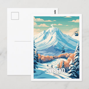 Postal Lugares famosos de viaje de Niseko Japón