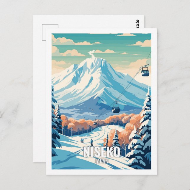 Postal Lugares famosos de viaje de Niseko Japón (Anverso / Reverso)