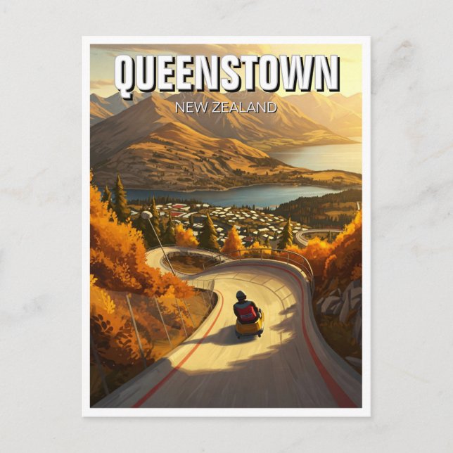 Postal Luge in Queenstown New Zealand Travel (Anverso)