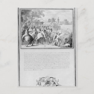 Postal Luis II de Borbón Príncipe de Conde con
