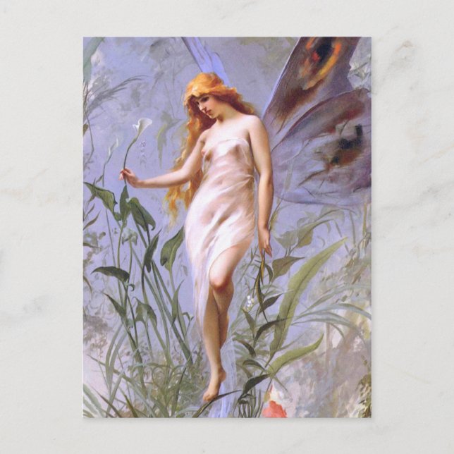 Postal Luis Ricardo Falero: Lily Fairy (Anverso)