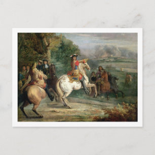 Postal Luis XIV (1638-1715) Supervisar el asedio de una c