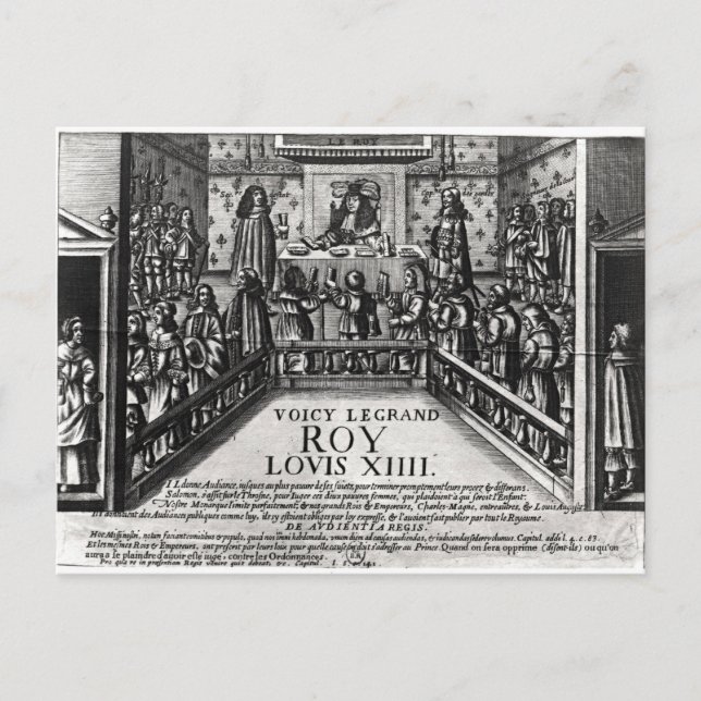 Postal Luis XIV administración de justicia (Anverso)