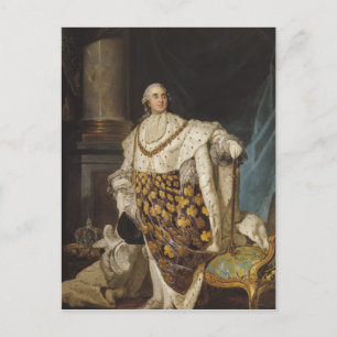Postal Luis XVI en Robes de Coronación, después de 1774
