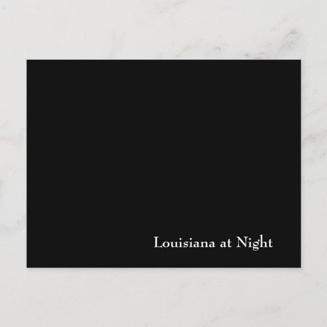 Postal Luisiana de noche (Anverso)