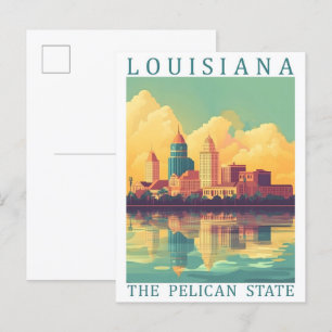 Postal Luisiana el lugar de viaje del estado Pelican USA