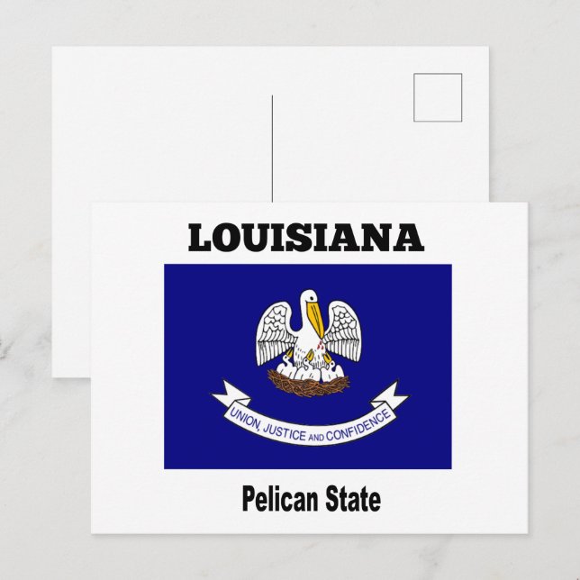 Postal Luisiana, Estado Pelícano, (Anverso / Reverso)