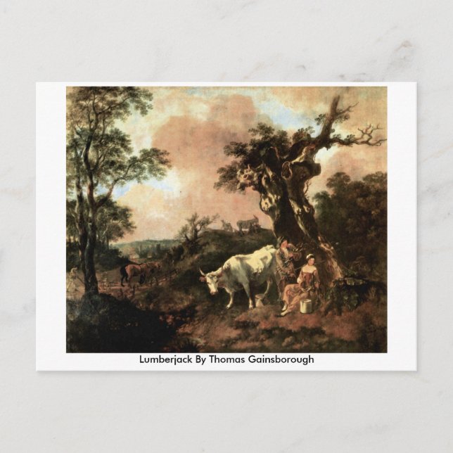 Postal Lumberjack De Thomas Gainsborough (Anverso)